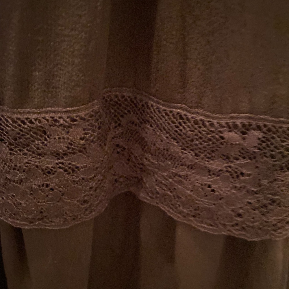 BCBGMaxAzria Chocolate Brown Lace Trim Dress - Picture 3 of 5